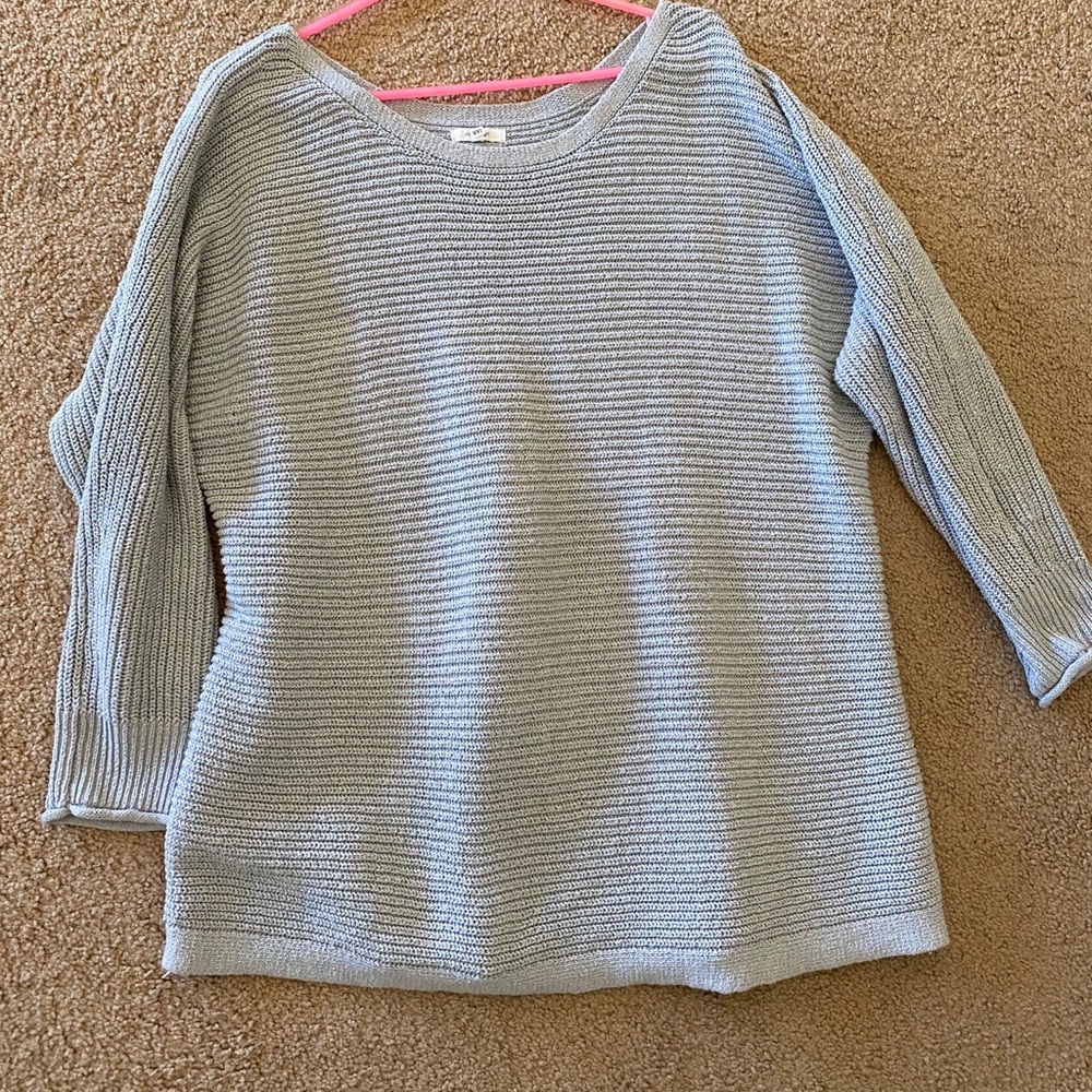 Knitted blue sweater